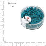 Perles de rocailles Metallic dépoli dé 3,4 mm x 15 g - Turquoise