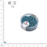 Perles de rocailles Metallic dépoli Ø 4 mm x 17g - Turquoise