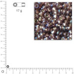 Perles de rocailles Rainbow intérieur argenté Ø 4 mm x 17 g - Violet clair
