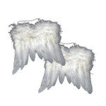 Ailes d'anges blanches en plumes 10 cm