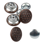 Boutons automatiques bronze 17 mm par 4