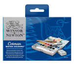 Aquarelle fine Cotman 16 demi-godets Boîte Deluxe Sketchers