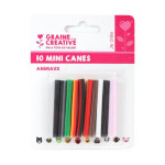 Mini canes Assortiment Animaux x 10 pcs