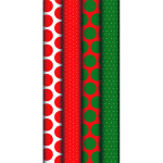 Papier cadeau Pois Rouge Vert rouleau 2 x 0,7 m