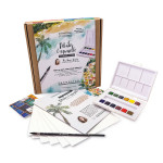 Peinture aquarelle Set découverte Bord de Mer par Marie Boudon