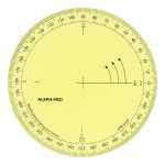 Rapporteur de géométrie souple jaune 110 mm