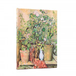 Répertoire Cézanne, Pots en terre cuite et fleurs avec fermeture élastique 144 pages 18 x 12 cm - Paperblanks